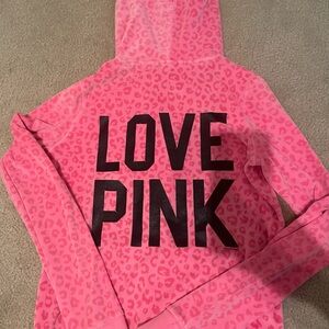 Victoria's Secret Pink velvet Leopard Hoodie/dead stock limited edition/Y2k